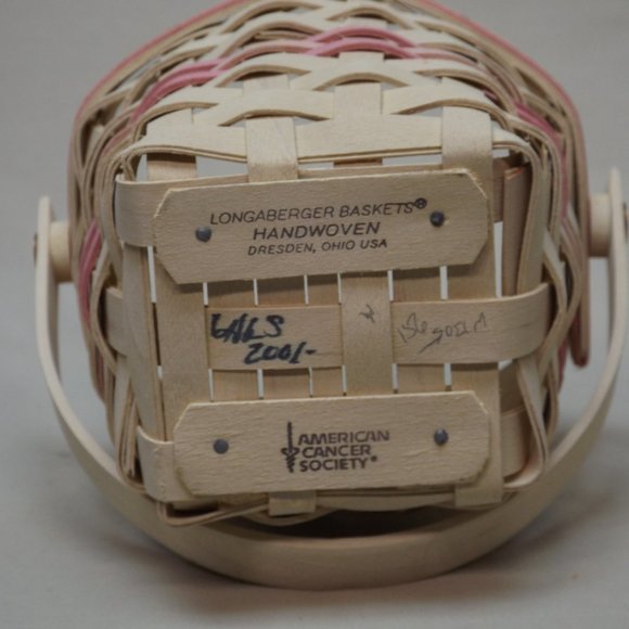 Longaberger 2001 Horizon of Hope /A.C.S. Basket Combo Complete with Lid - Picture 16 of 16